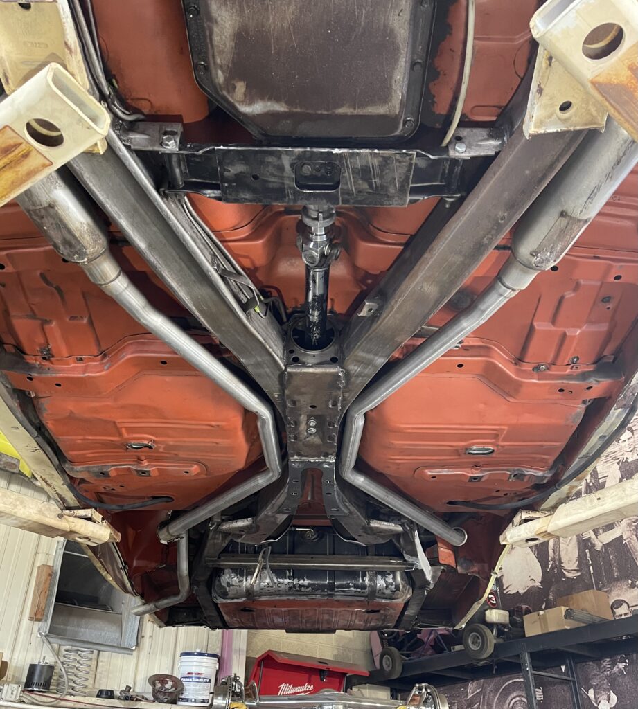 An image of the very clean undercarriage of a truck after it's been blasted with dry ice.